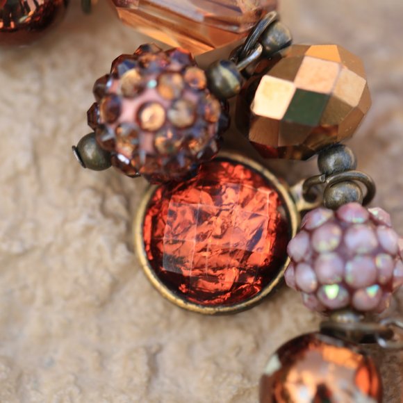 Stretchable Brown Beaded Bracelet - Picture 3 of 7